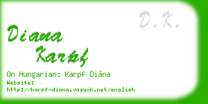 diana karpf business card